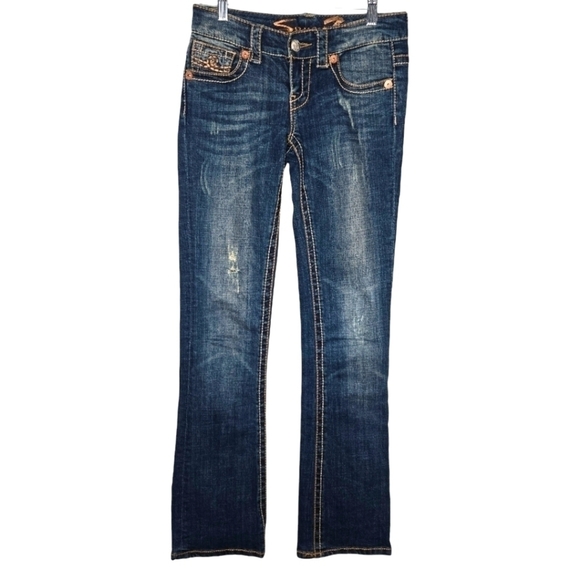 Seven 7 Women's Dark Wash Bootcut Denim Jeans Size 25 Like New - Picture 1 of 14